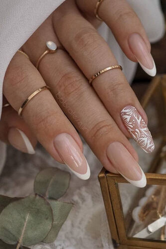 ongles de mariage french manucure