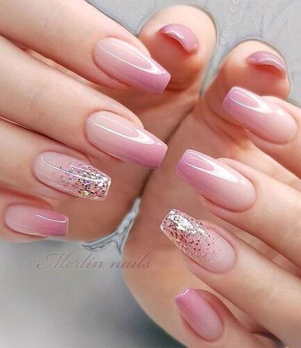 ongles de mariage paillettes