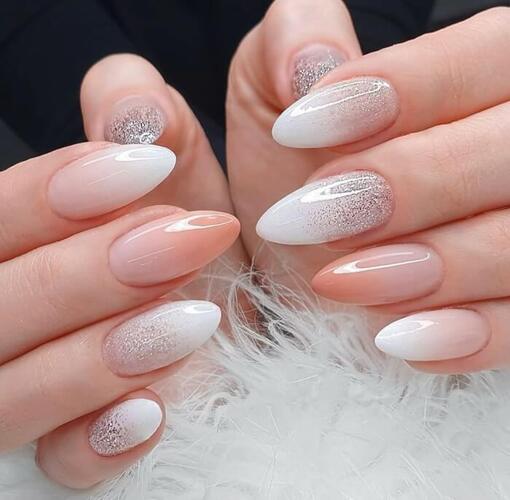 ongles de mariage paillettes