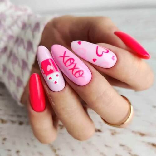 ongles saint valentin message