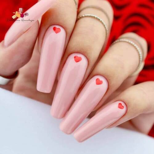 ongles saint valentin coeur