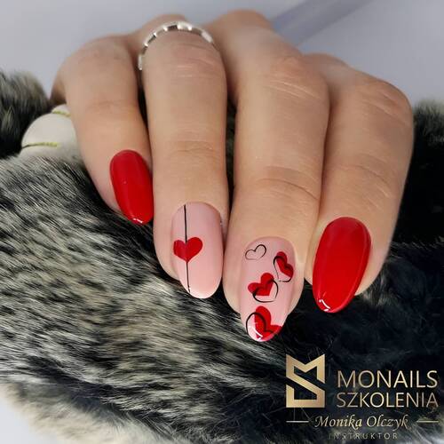 ongles saint valentin coeur