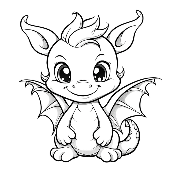 dessin dragon mignon