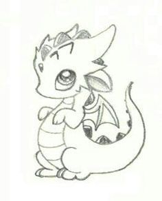 dessin dragon mignon