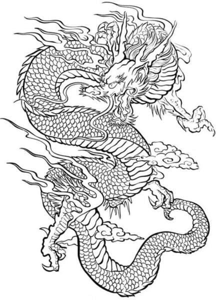 dessiner dragon chinois