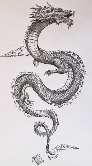 dessiner dragon chinois