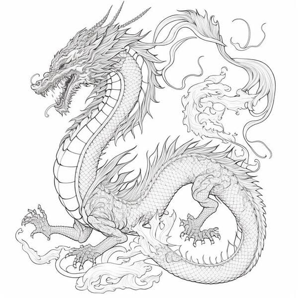 dessiner dragon chinois