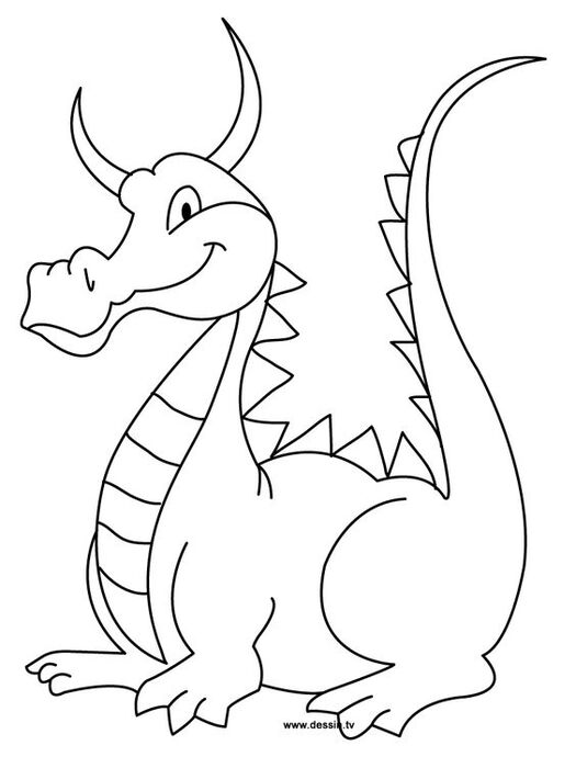 dessin dragon facile