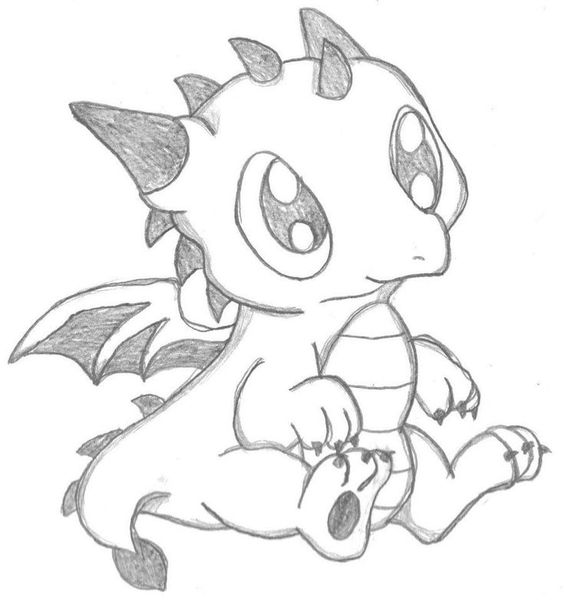 dessin dragon mignon