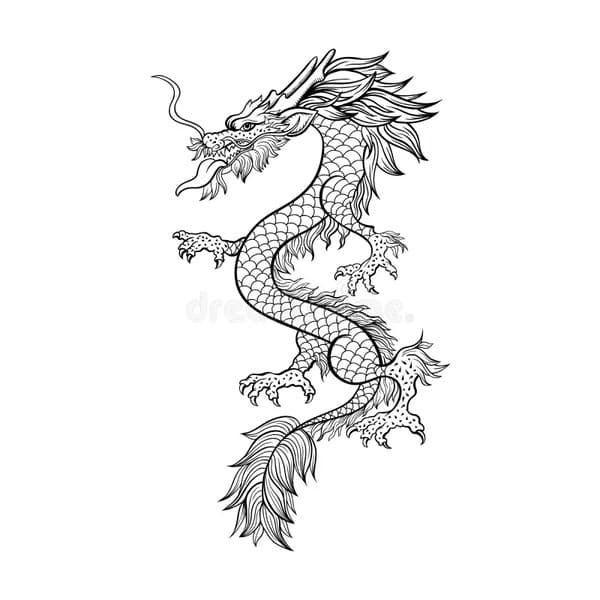 dessiner dragon chinois