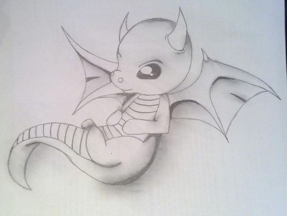 dessin dragon mignon