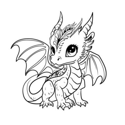 dessin dragon mignon