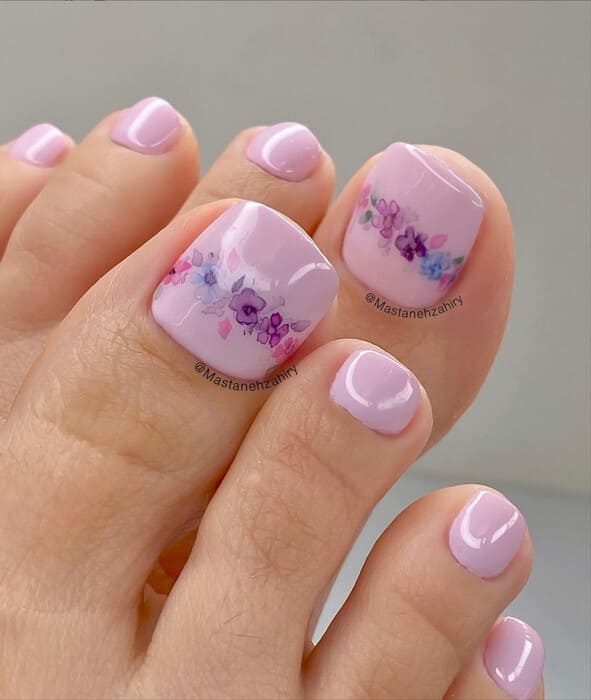 ongles pieds été