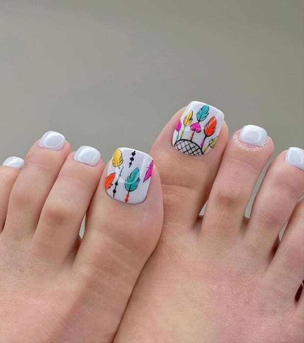 ongles pieds été