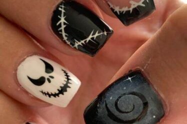 ongles halloween courts