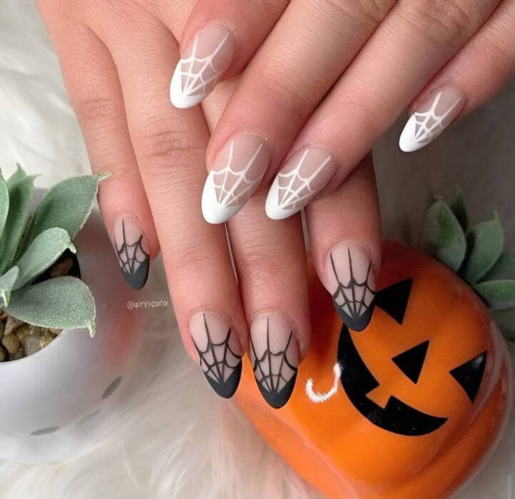 ongles courts halloween