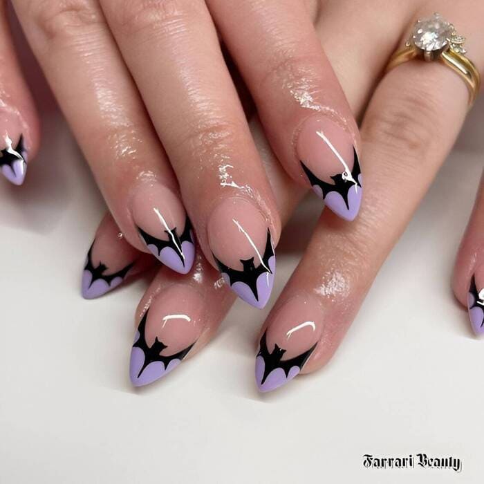 ongles courts halloween