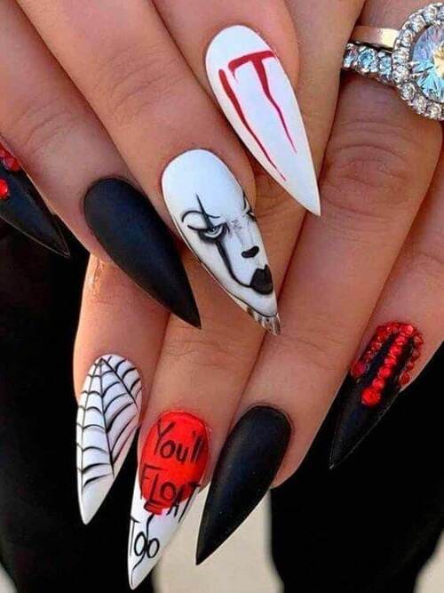 ongles effrayants Halloween