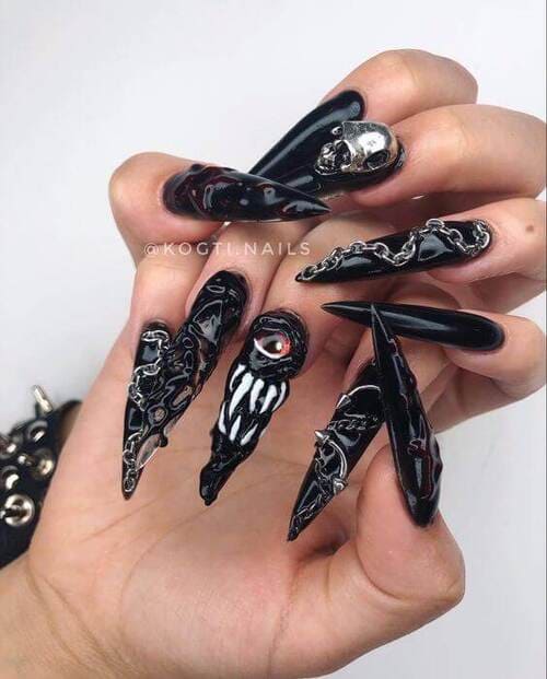 ongles effrayants Halloween