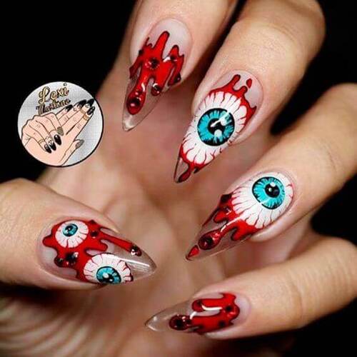 ongles effrayants Halloween