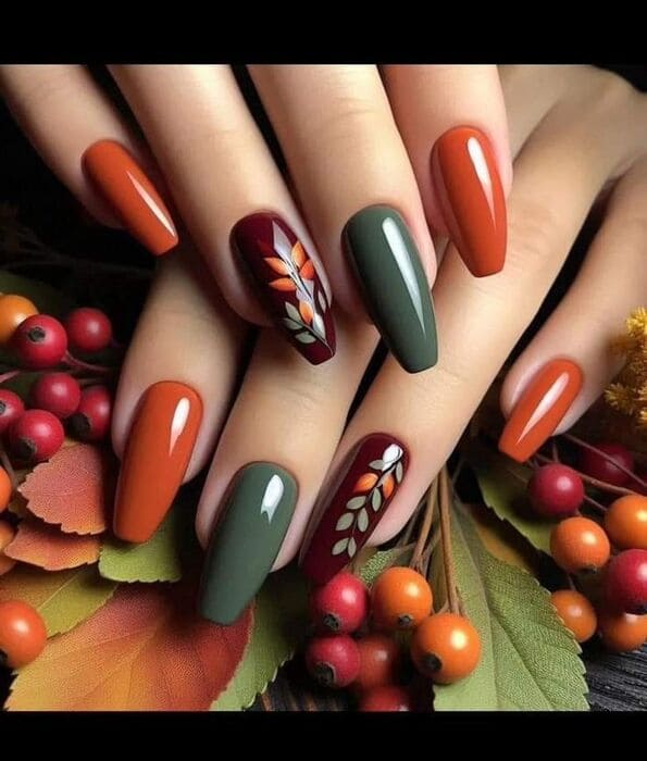 ongles novembre tons chauds