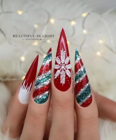 idées ongles de Noël