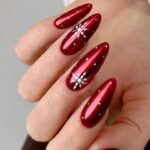 ongles noel rouge chic