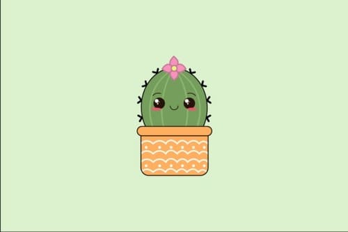 dessin plante kawaii facile