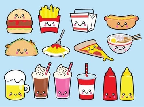 dessin aliment kawaii facile